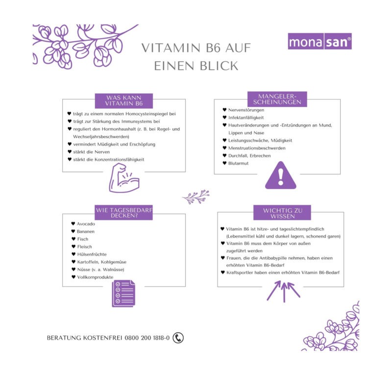 Infografik Vitamin B6 Produktbild
